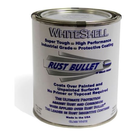 Rust Bullet Llc Rust Bullet WhiteShell Protective Coating and Topcoat Quart Can WSQ